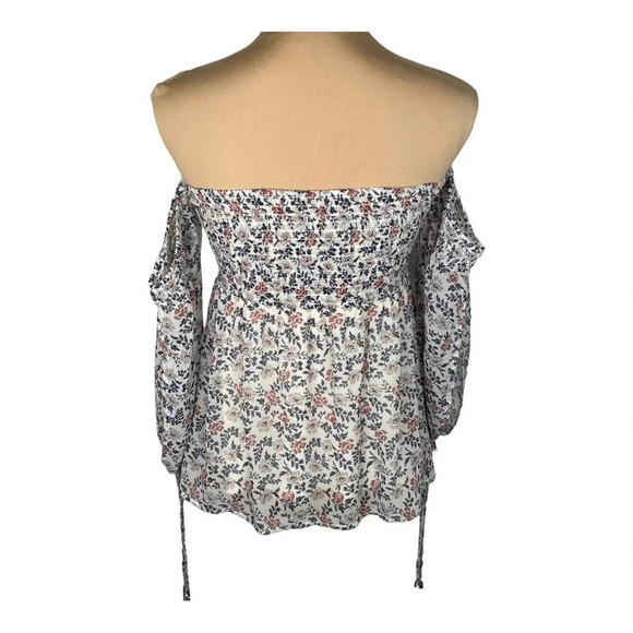 American Eagle Pretty Floral Off Shoulder Top XS - Picture 2 of 8